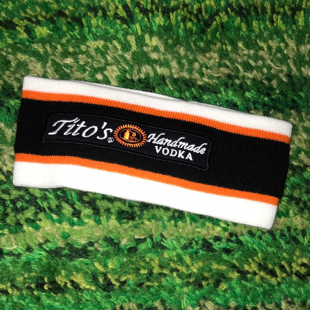 Tito's Black, White & Orange Knit Headband